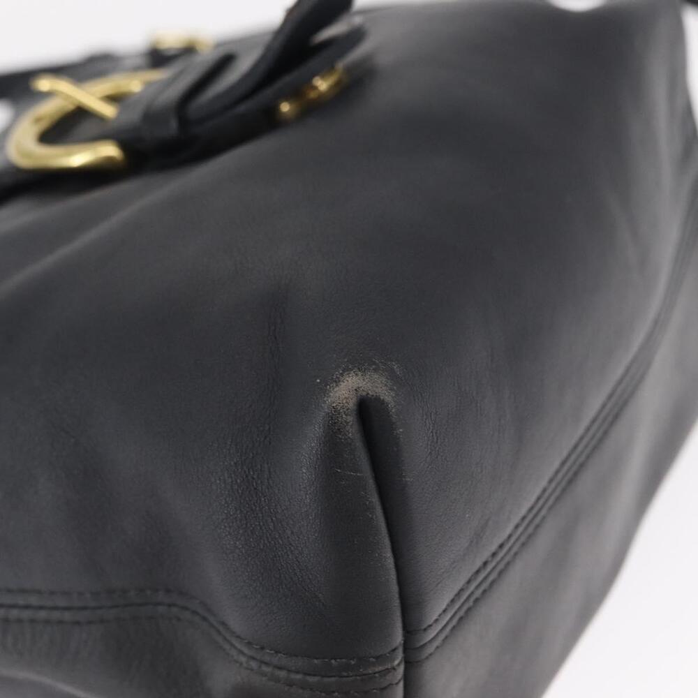 Coach Backpack Leather Navy Gold Auth am9839 - Picture 10 of 16